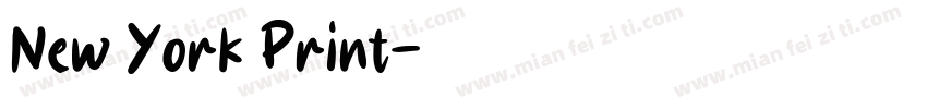 New York Print字体转换